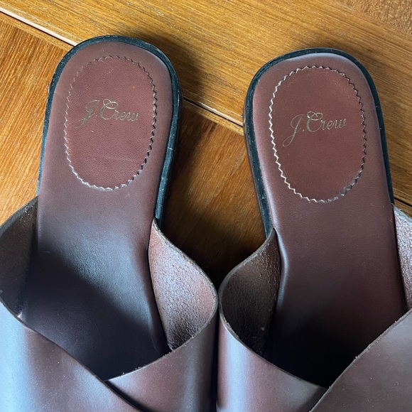 J. Crew | Gretchen Brown Leather Sandals | 8.5 - Picture 2 of 5